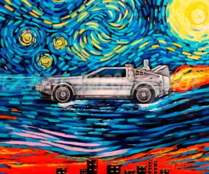 Noche estrellada Vincent Van gogh y Delorean