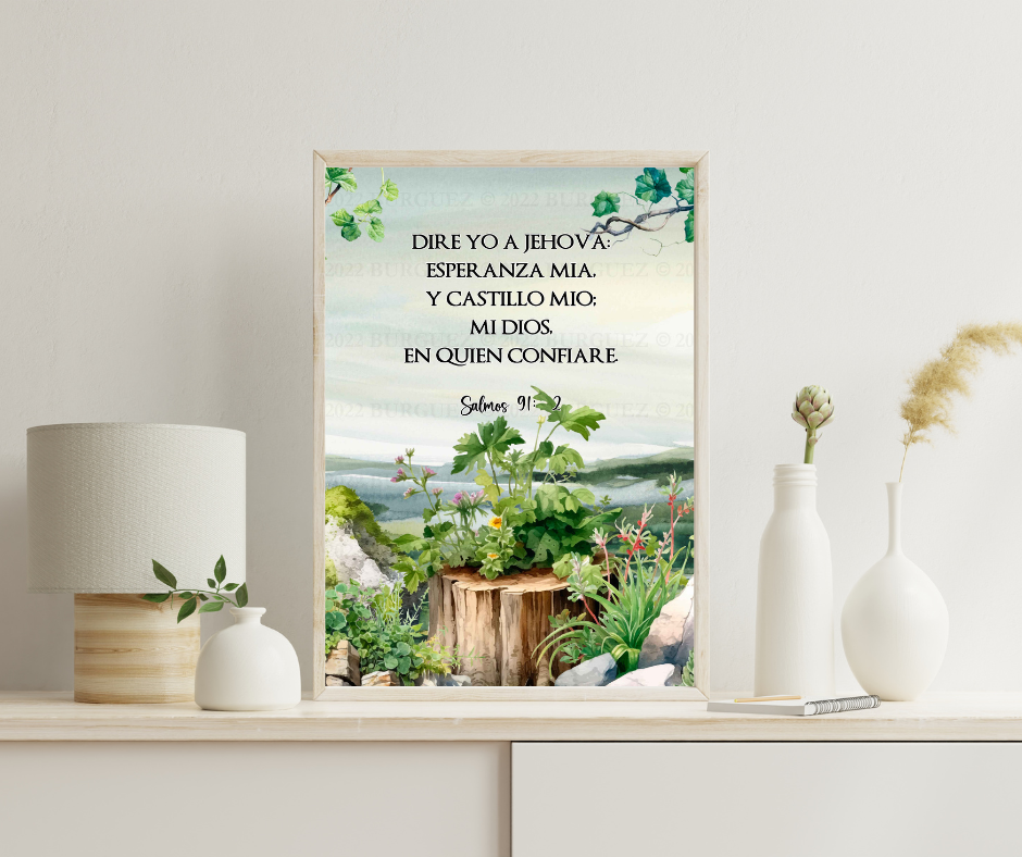 Cuadros con mensajes bíblicos y positivos